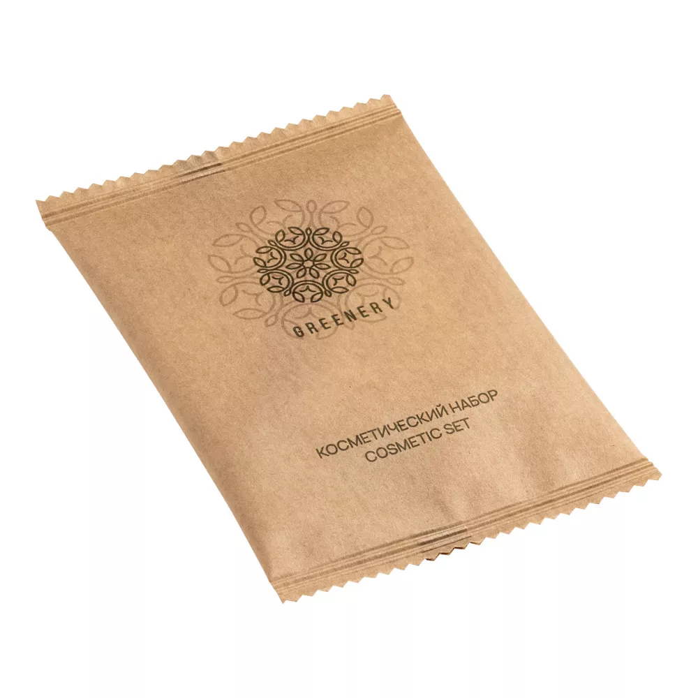 Косметический набор Greenery, крафт флоу-пак