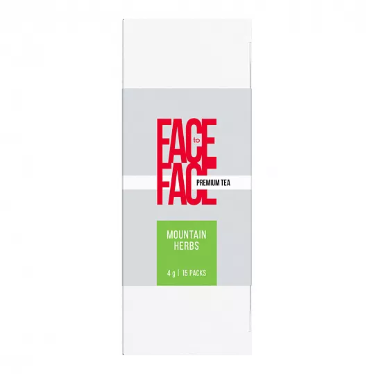 Чай в пакетах для чайника Face to Face Moutain Herbs, grand pack, зеленый ароматизированный, 4 г
