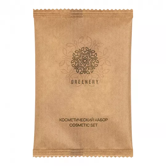 Косметический набор Greenery, крафт флоу-пак