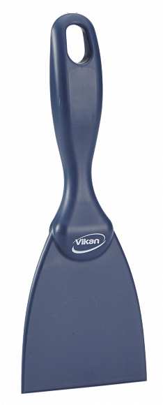 Ручной скребок, металлодетектируемый Vikan, 75 мм, металлизированный синий цвет