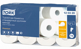 Туалетная бумага в стандартном рулоне TORK Premium 184л. 2сл. 23м.,8рул