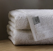 Махровое белое полотенце, 450 г/м2, однонитка