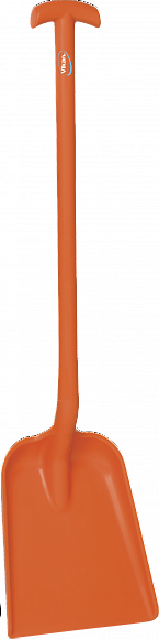 Лопата монолитная Vikan, 327 x 271 x 50 мм., 1035 мм,  оранжевый цвет