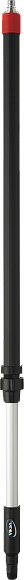 Телескопическая алюминиевая ручка с подачей воды и с бытроразъемным соединением Vikan, 1060 - 1600 мм, Ø32 мм, черный цвет
