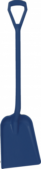 Лопата монолитная металлопластик Vikan, 327 x 271 x 50 мм., 1040 мм,  металлизированный синий цвет